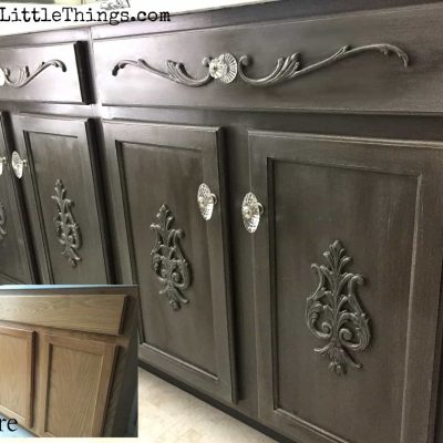 Vanity Before and After Olympic Paint | by SnazzyLittleThings.com